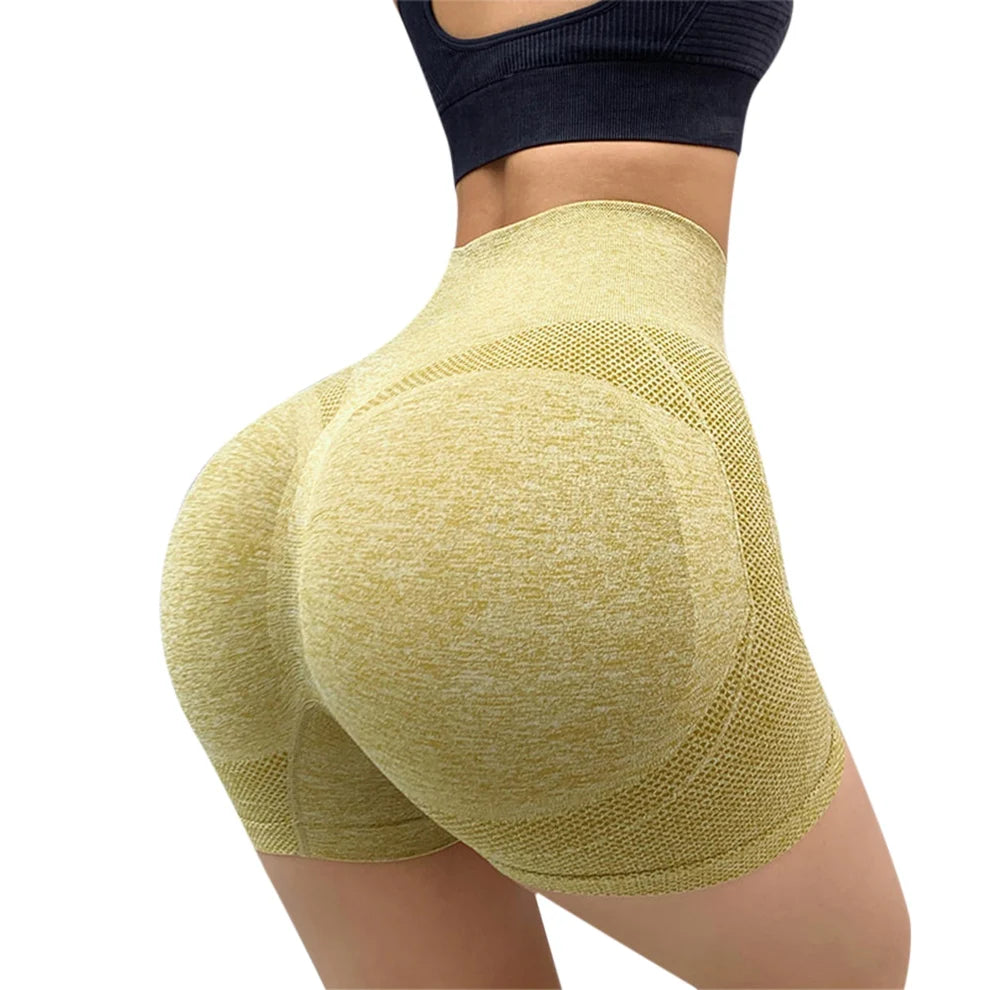 Stride High Waist Shorts In Yellow