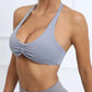 Ruched Halter Sports Bra